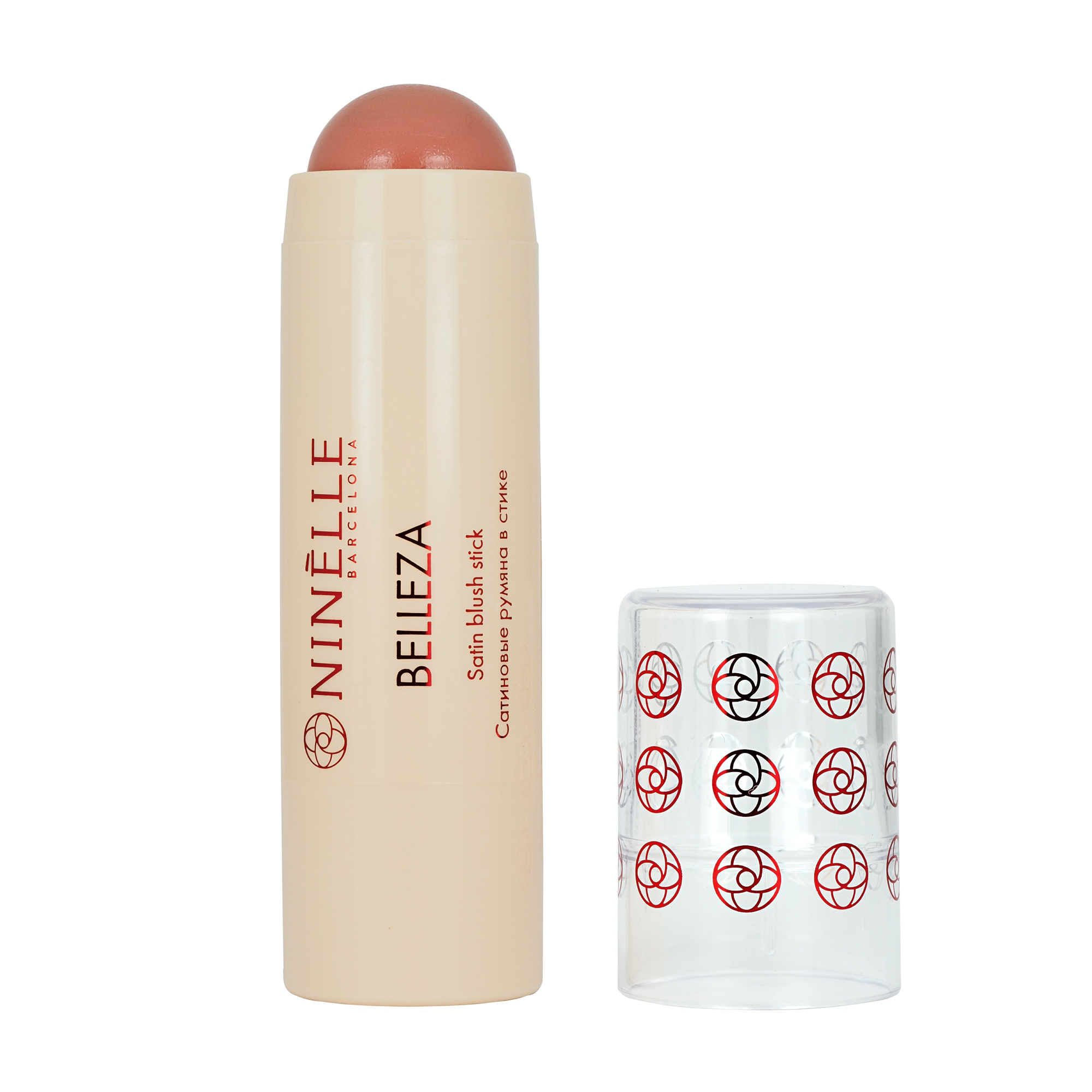 Сатинові рум'яна-стік для обличчя Ninelle Belleza Satin Blush Stick 424, 6 г